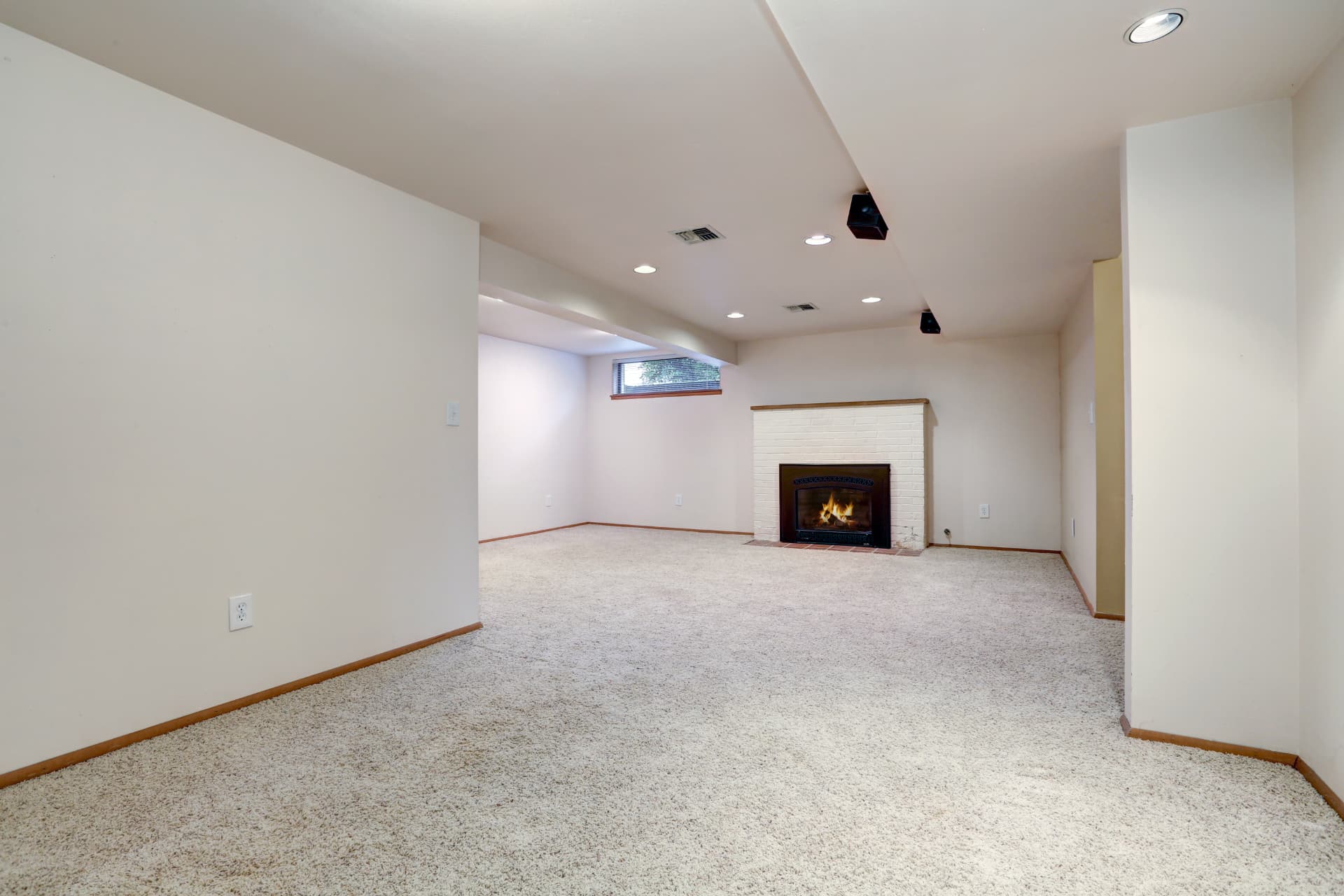 Finished basement floor coating project