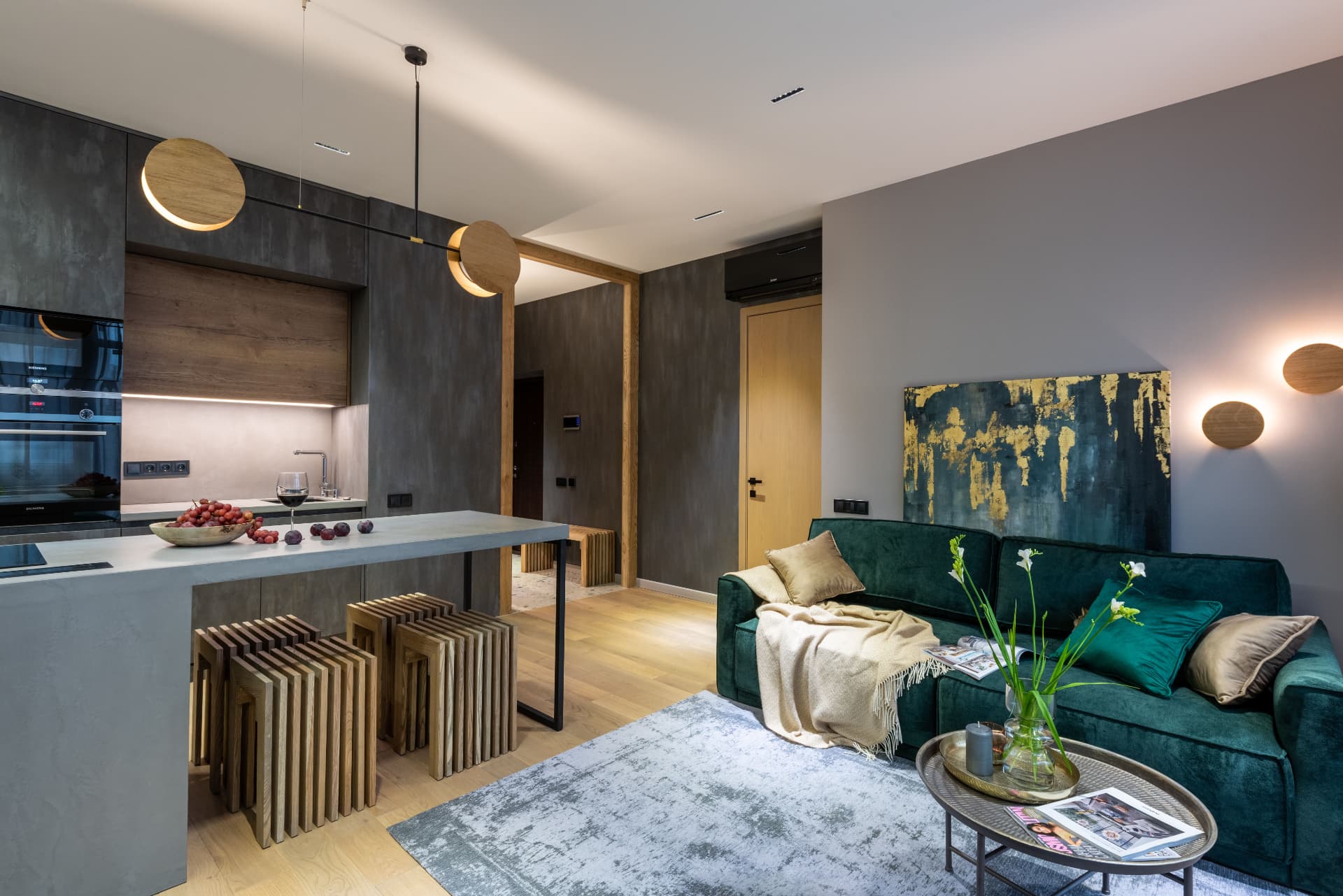 Furniture refinishing in a contemporary space
