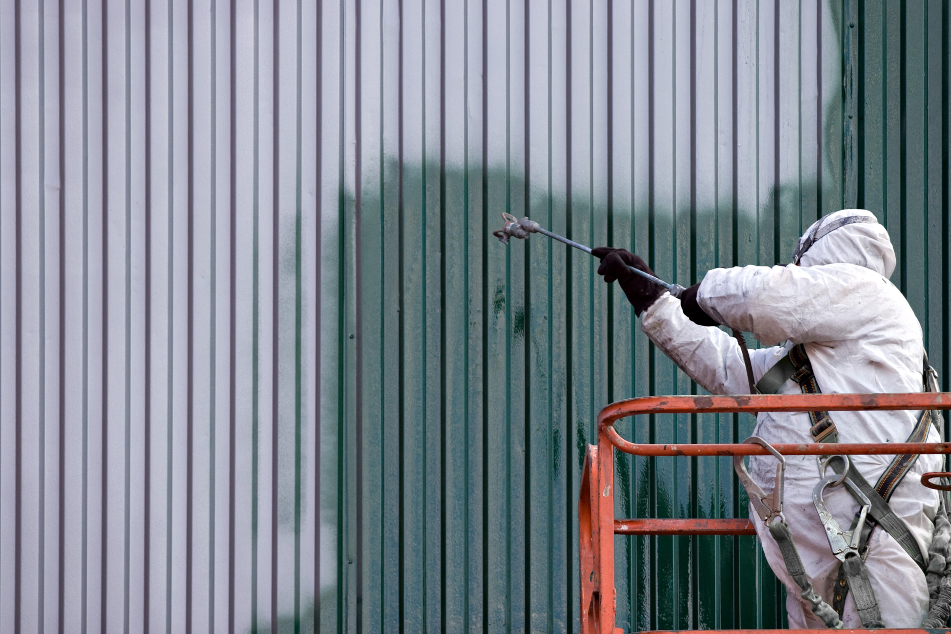 Commercial spray painting project