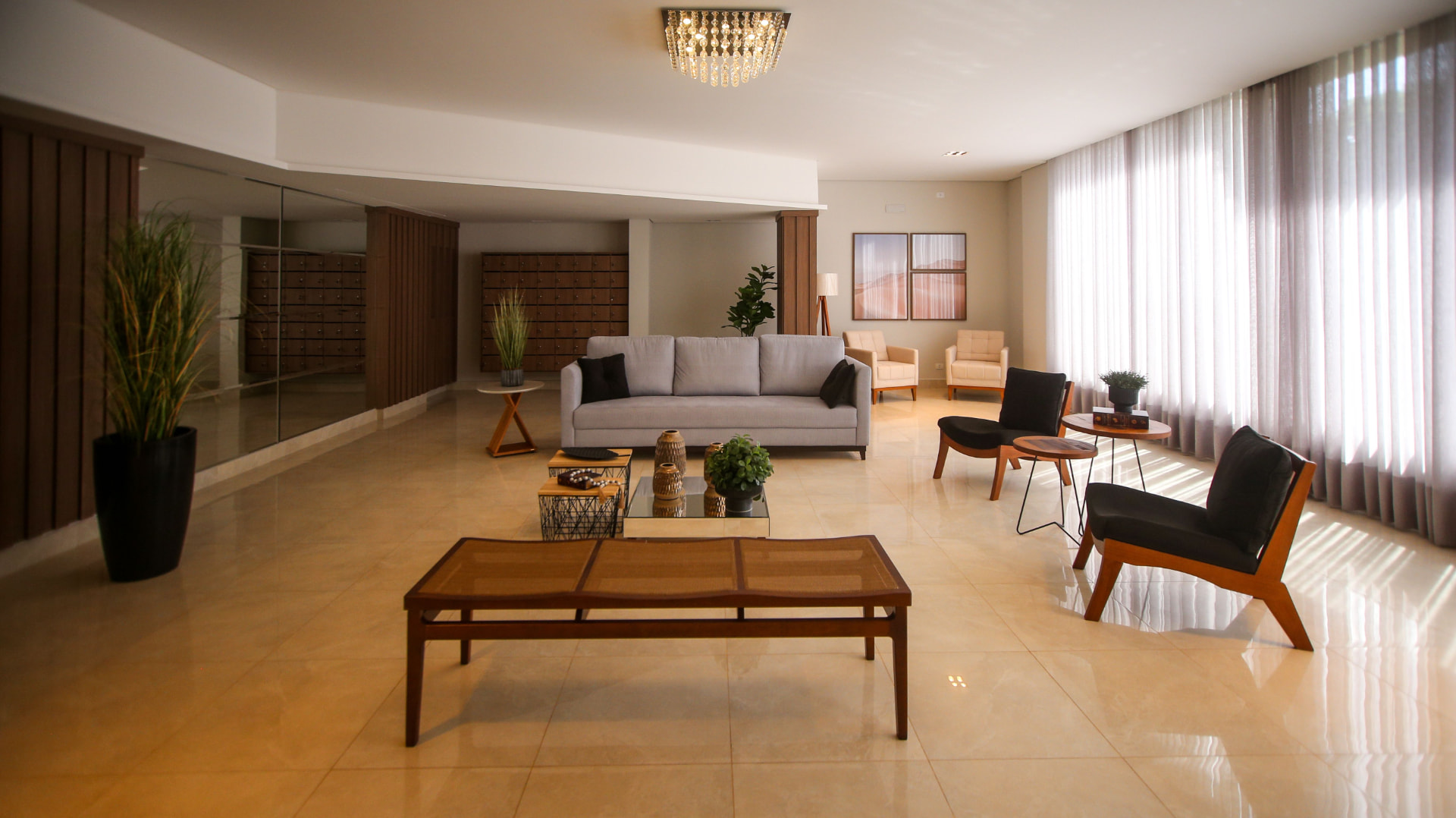 Refinished furniture in a modern living room